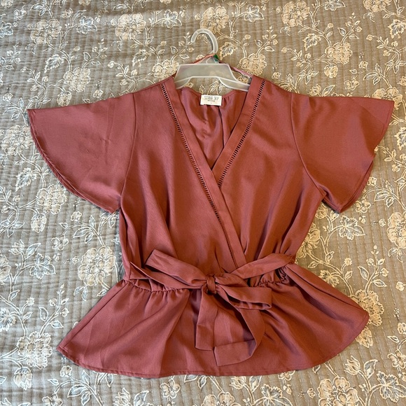 Blouse Sans Manches Belle + Sky Pour Femme - Taille M, Couleur Sarcelle, Excellent état